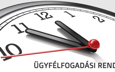 Nyári ügyfélfogadás rendje